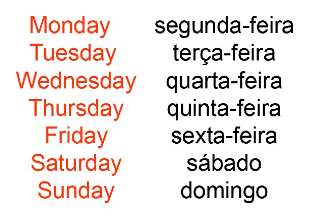 2. Escreva os dias da semana em Inglés a) Domingo b) Segunda-feira c)  Terça-feira d) Quarta-feira e) 